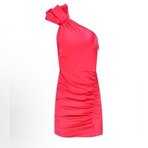 Alice + Olivia Silk One-Shoulder Pink Dress. NWT $350 retail